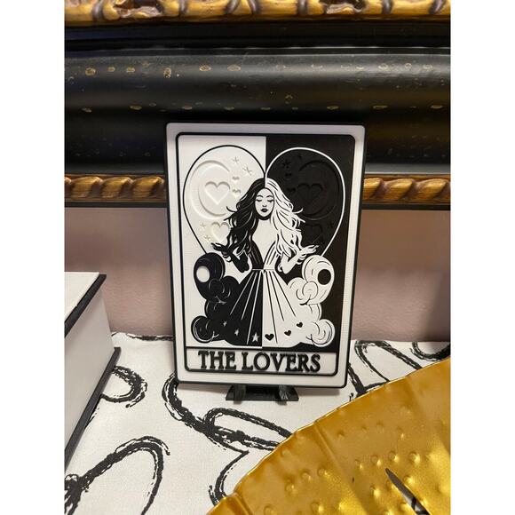 The Lovers Tarot Card - Unique 3D Printed Art - Mystical Decor - Perfect Gift - Picture 2 of 3